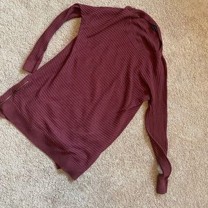Burgundy ribbed oversized trouve sweater